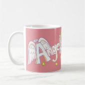 Angel Wings Word Art Custom Coffee Cup Mug (Gauche)