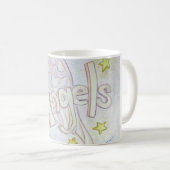 Angel Wings Word Art Custom Coffee Mug (Devant droit)