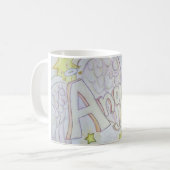 Angel Wings Word Art Custom Coffee Mug (Devant gauche)