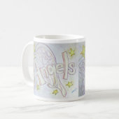 Angel Wings Word Art Custom Coffee Mug (Devant gauche)