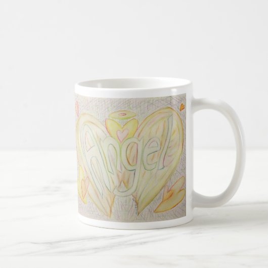 Angel Wings Word Art Custom Coffee Mug (Droite)