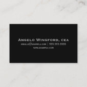 ANGEL WINGS Zwart U kiest kleur Custom Visitekaartje (Achterkant)