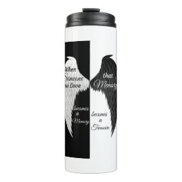 Angel Wings zwart-wit Thermosbeker