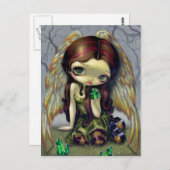 "Angel with Emeralds" Postcard Briefkaart (Voorkant / Achterkant)