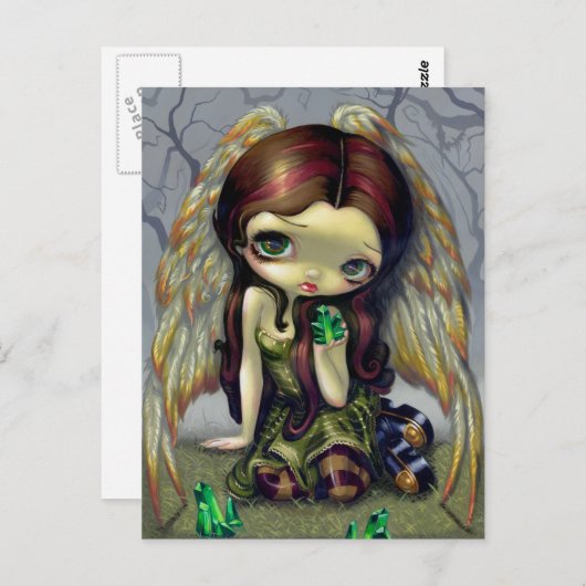 "Angel with Emeralds" Postcard Briefkaart (Voorkant / Achterkant)