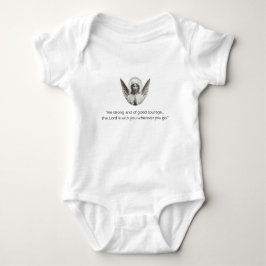 Angel with Joshua 1:9 - Be Strong and Courageous B Romper