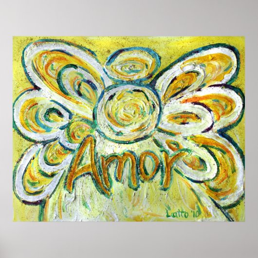 Angel Word Amor Art Poster Print (Voorkant)