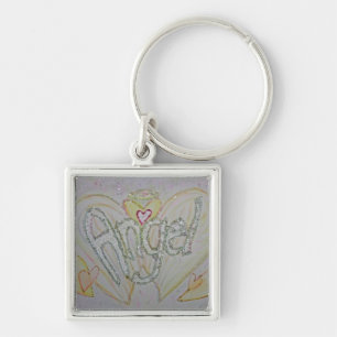 Angel Word Art Inspirerend Sleutelhangers schilder