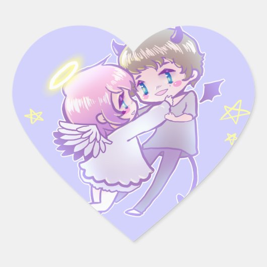 Angel x Demon Luv Sticker (Voorkant)