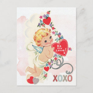 Angel xoxo rood hart briefkaart