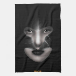 Angel Yeux Fractal Art Serviette de cuisine