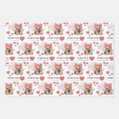 Angel Yorkie Wrapping Paper Flat Sheet Set van 3 (Voorkant)