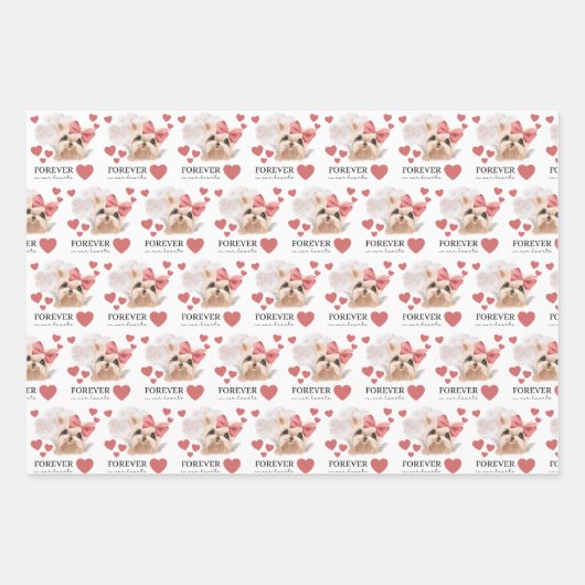 Angel Yorkie Wrapping Paper Flat Sheet Set van 3 (Voorkant)