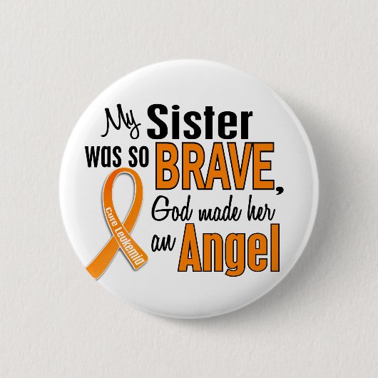 Angel Zister Leukemie Ronde Button 5,7 Cm (Voorkant)