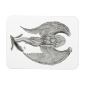 Angel - Zwart en wit design Magneet (Horizontaal)