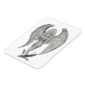 Angel - Zwart en wit design Magneet (Linkerzijde)