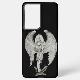 Angel - Zwart en wit design Samsung Galaxy Hoesje