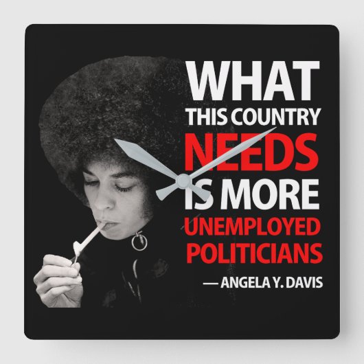 - Angela Davis Vierkante Klok (Voorkant)