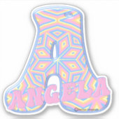 Angela Funky Names Sticker (Voorkant)
