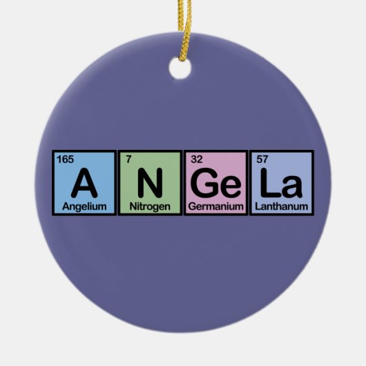 Angela gemaakt van Elementen Keramisch Ornament (Voorkant)