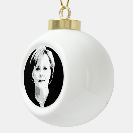 Angela Merkel Keramische Bal Ornament (Rechts)