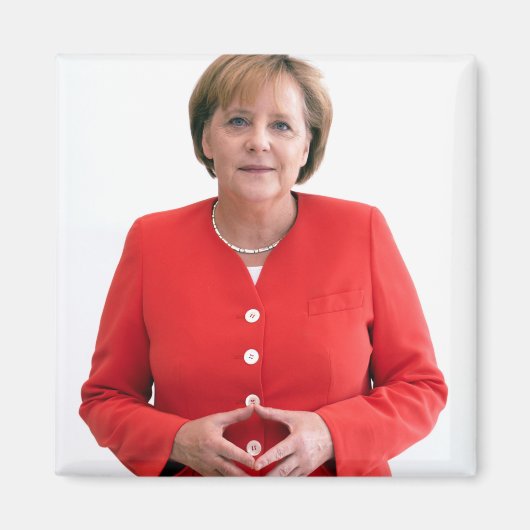 Angela Merkel Portrait Magneet (Voorkant)