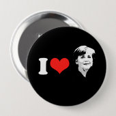 Angela Merkel Ronde Button 4,0 Cm (Voorkant /achterkant)