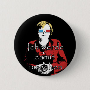 Angela Merkel Ronde Button 5,7 Cm