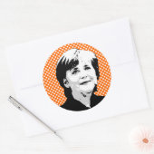 Angela Merkel Ronde Sticker (Envelop)