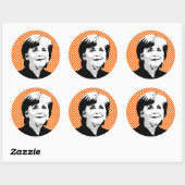 Angela Merkel Ronde Sticker (Vel)