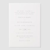 Angela Modern Wedding Vellum Uitnodigingen (Voorkant)