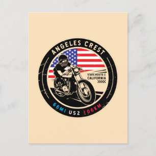 Angeles Crest Highway California Motorcycle Briefkaart