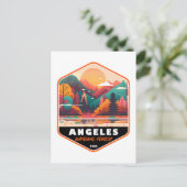 Angeles National Forest California Emblem Briefkaart (Staand voorkant)
