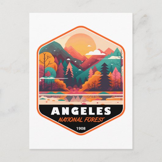 Angeles National Forest California Emblem Briefkaart (Voorkant)
