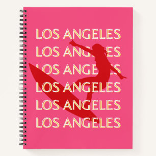 Angeles Travel Art, Californië, Reiskunst, Roze Notitieboek