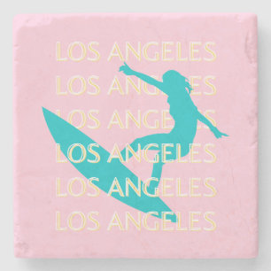 Angeles Travel Art, Californië, Travel Art, Preppy Stenen Onderzetter