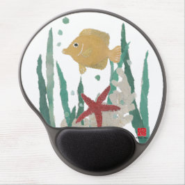 Angelfish and Starfish Tropical Mousepad Gel Muismat