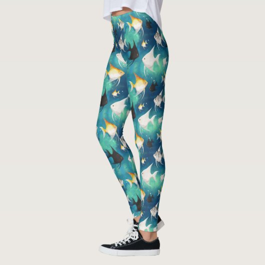 Angelfish Aquarium Pattern Leggings (Links)