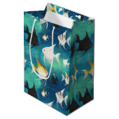Angelfish Aquarium Pattern Medium Cadeauzakje (Voorkant Gekanteld)