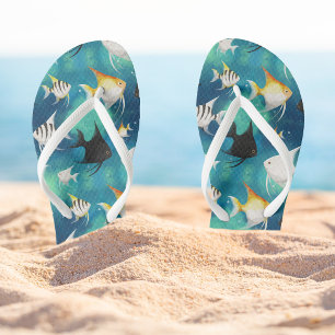 Angelfish Aquarium Pattern Teenslippers