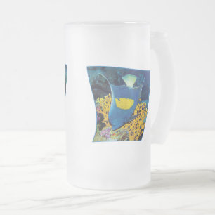 Angelfish bij koraalrif - Fotografisch ontwerp   Matglas Bierpul