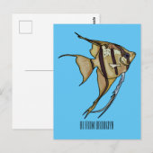 Angelfish cartoon illustratie briefkaart (Voorkant / Achterkant)