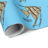 Angelfish cartoon illustratie cadeaupapier (Rol Hoek)