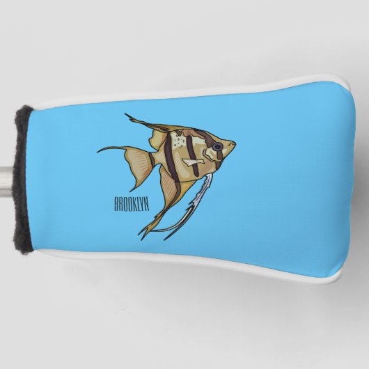 Angelfish cartoon illustratie golfheadcover (Voorkant)
