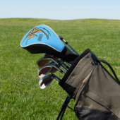 Angelfish cartoon illustratie golfheadcover (Insitu)