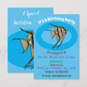 Angelfish cartoon illustratie kaart (Voorkant / Achterkant)