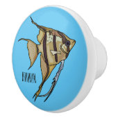 Angelfish cartoon illustratie keramische knop (Rechts)