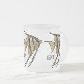 Angelfish cartoon illustratie matglas koffiemok (Voorkant rechts)