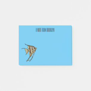 Angelfish cartoon illustratie post-it® notes