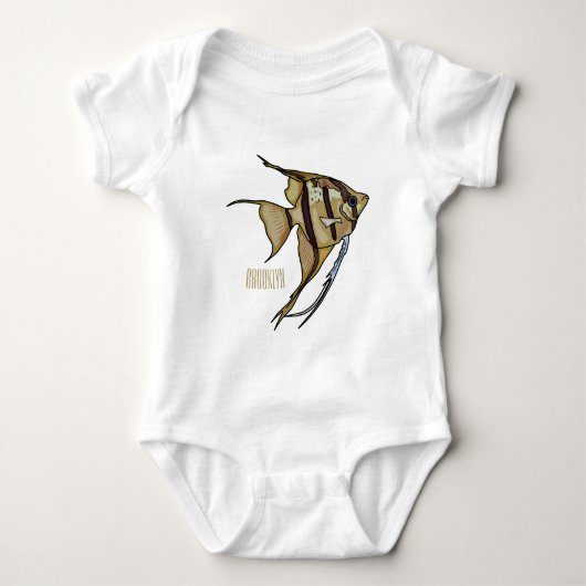 Angelfish cartoon illustratie romper (Voorkant)